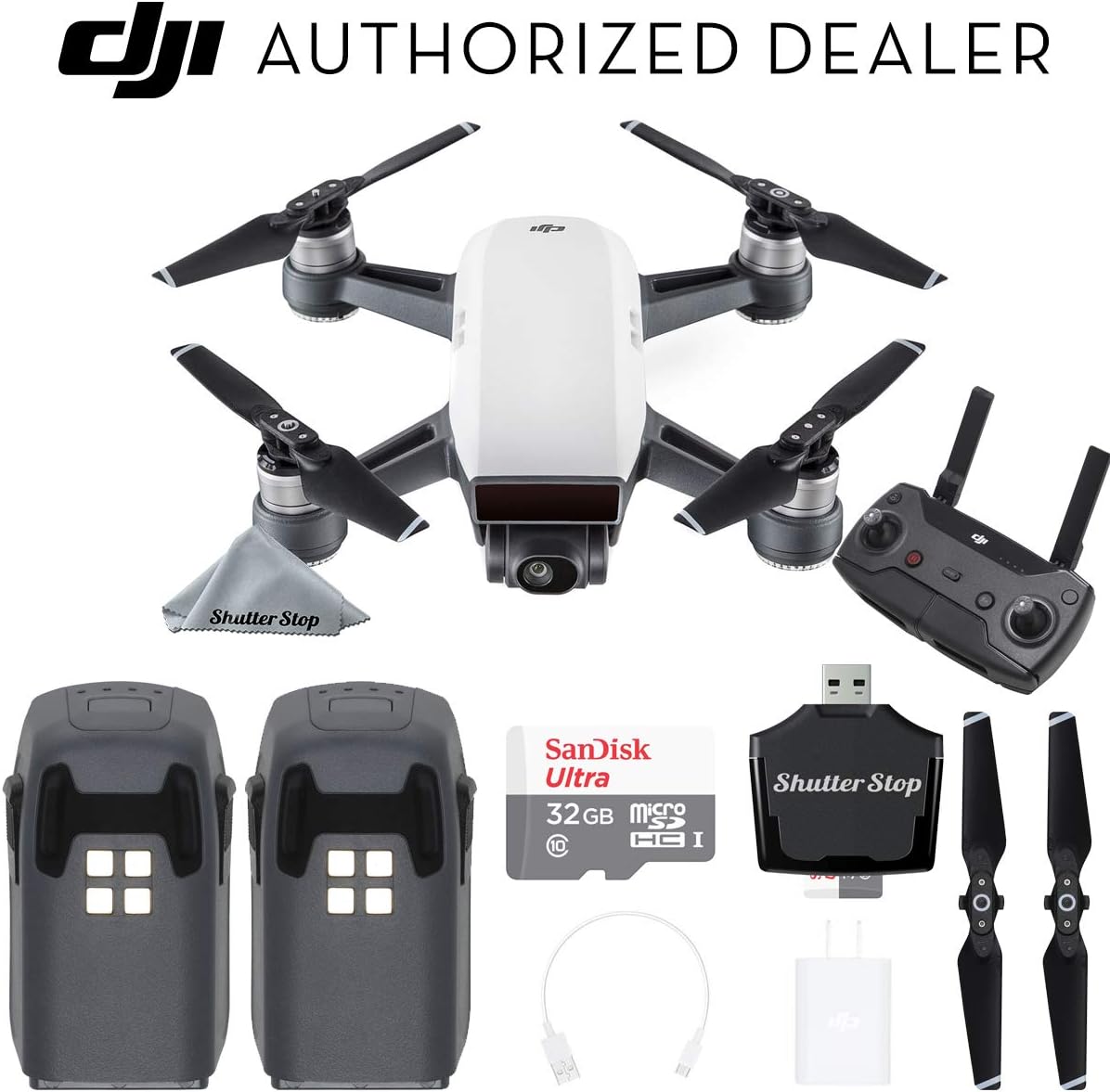dji spark alpine white with remote control
