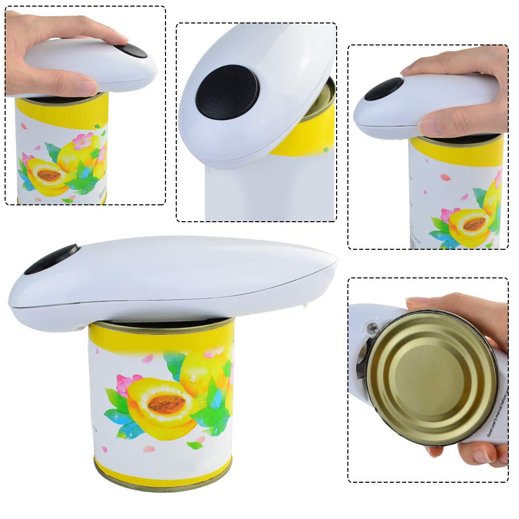 Poualss Electric Automatic Can Opener, Restaurant Can Opener, One-Touch Hands Free Can Opener for Kitchen Restaurant and Arthritic Safety