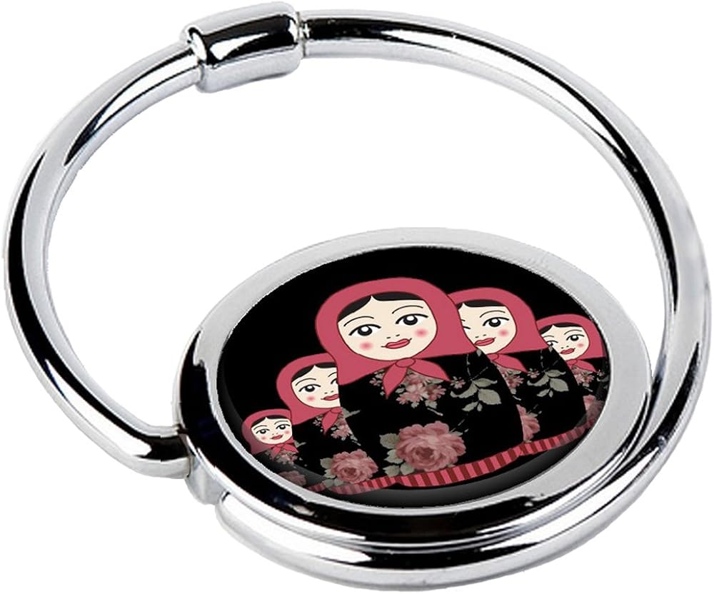 Miss Kha Matryoshka Doll Foldable Purse Hook, Black, Multicolor, TU