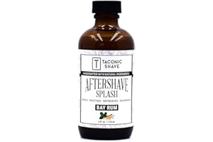 Taconic Shave Bay Rum Aftershave Splash – Alcohol-Free Natural Men’s After Shave – Soothes, Tones & Hydrates Skin – 4 oz Made in USA