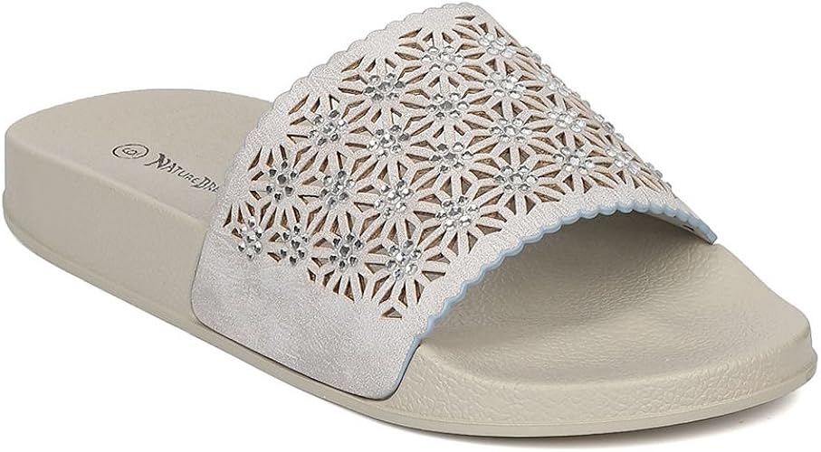 rhinestone footbed sandals