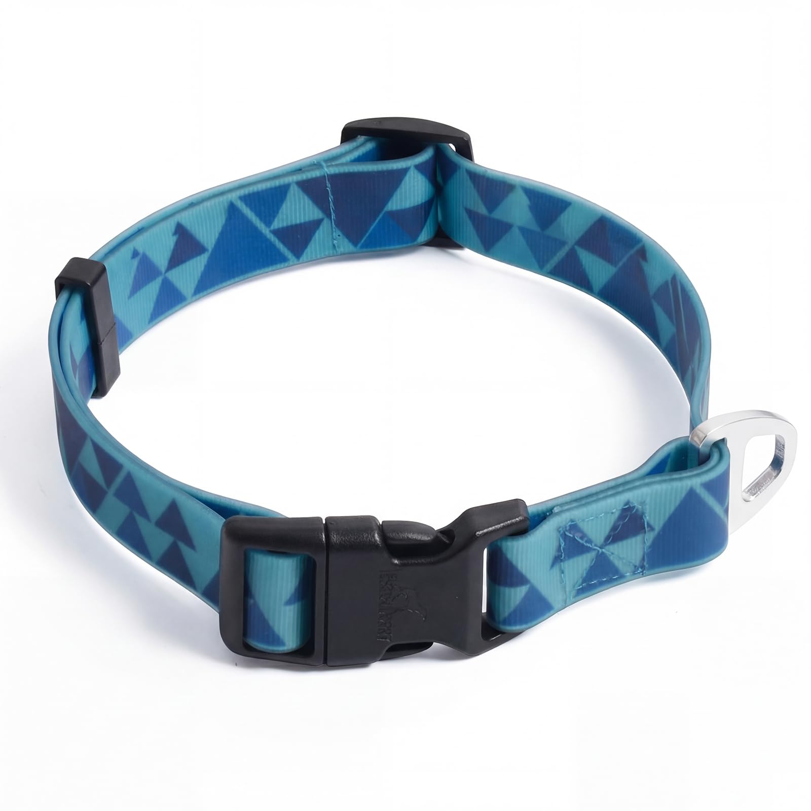 BlackDoggy Waterproof & Odor-Resistant Dog Collar, Heavy-Duty D-Ring & Adjustable Fit, Pet Collar for Small, Medium and Large Dogs (Medium, Blue)