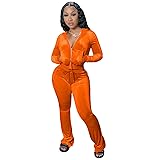 Womens 2 Piece Velour Hoodie Jogger Tracksuit Two