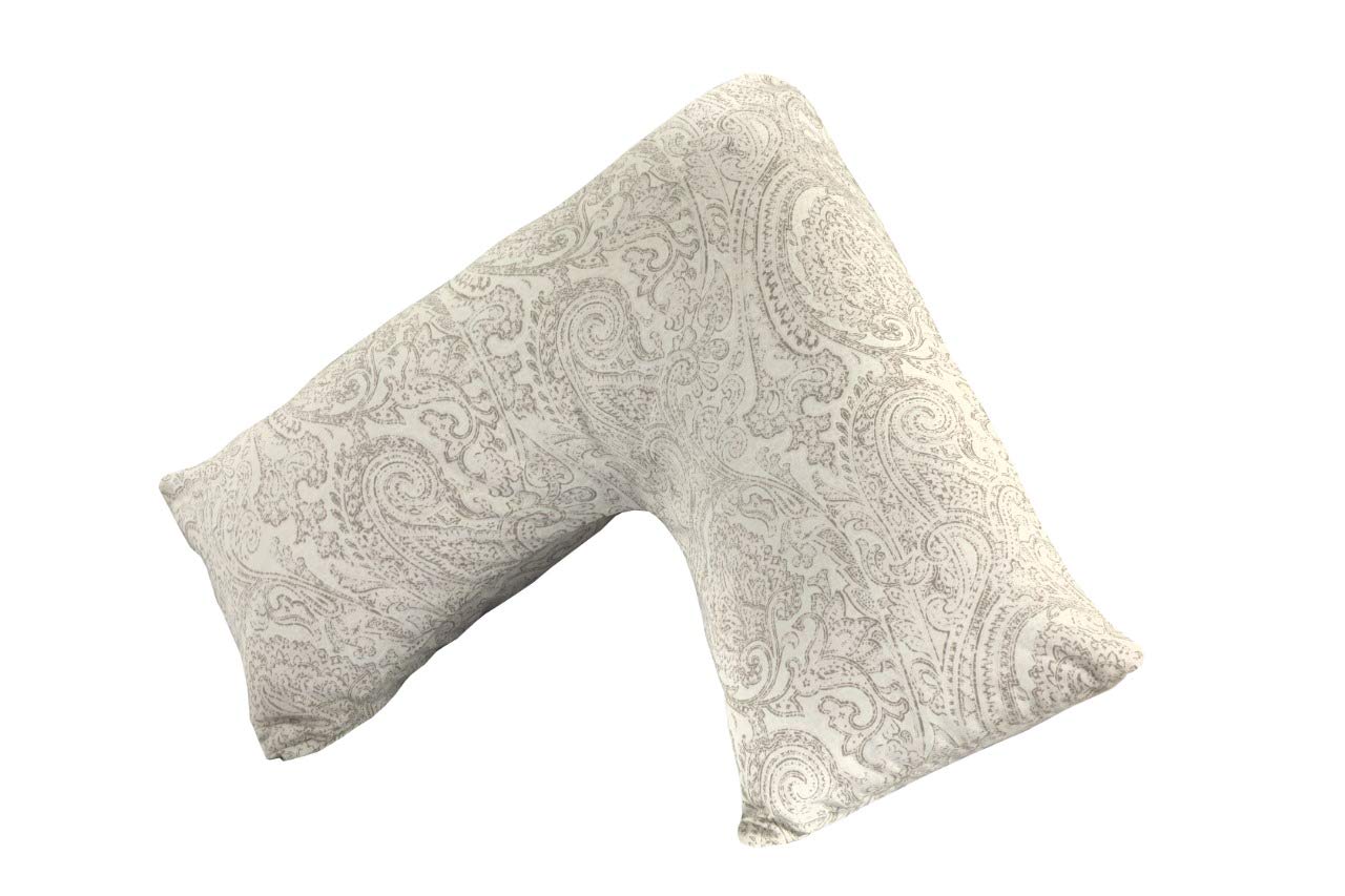 GMTEXTILES Pure 100% Egyptian Cotton Printed and & None Allergenic,V Shaped Orthopaedic/Pregnancy/Nursing Pillowcase (Pattern 3) โ image 1