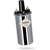 Pertronix 40501 Flame-Thrower Ignition Coil, 40,000 Volt 3 Ohm, 12 Volt, Chrome