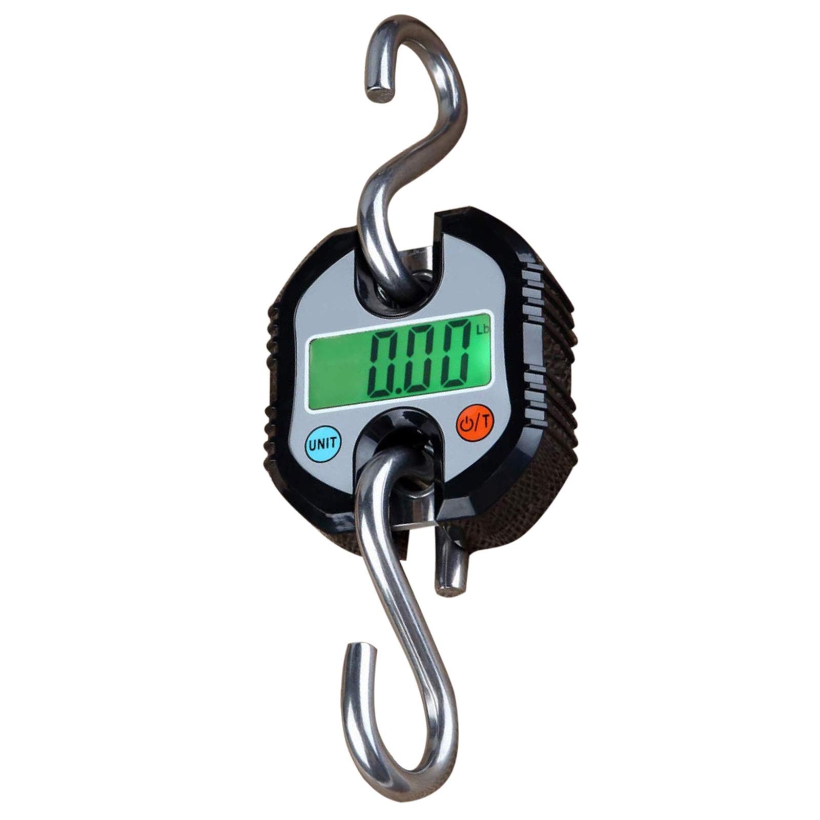 Rhorawill Crane Scale 150kg Double Accuracy Electronic Digital Hook Scale Mini LCD Loop Hanging Scale Luggage Fishing Scale Heavy Duty Weight Balance with Tare Function(Black)