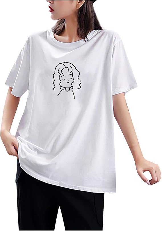 Amazon Co Jp Tシャツ レディース Chenyoulan 白 半袖 春夏 ラウンドネック かわいい 女性用 安い トップス カットソー 長袖 大きいサイズ 原宿系 日系 カジュアル オシャレ 柔らかい 着痩せ シンプル 爽やか 快適 ライト インナー 吸汗 速乾 スポーツ 服