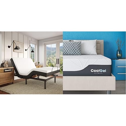 Classic Brands Adjustable Comfort Upholstered Adjustable Bed Base