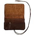 Hide & Drink, Rustic King Size Tobacco Pouch, Field Notes Case, Vintage Storage, Full Grain Leather, Handmade, Bourbon Brown