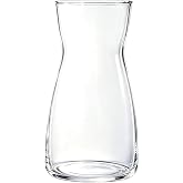 8 Inch Clear Glass Vase for Flowers, Modern Boho Table Decor | Solid Thick Glass, Minimalist Wider Base More stable, Decorative Lego Roses ,Wedding Decor, Home Accent, Housewarming Gift