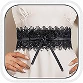 COSYDAYS Obi Waist Belt Lace Black Wide Wrap Corset Belts for Women