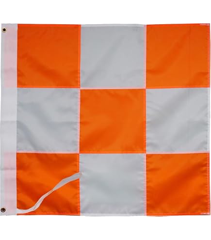 Amazon.com : Premium Airport Flag Orange and White 36 x 36 Inch