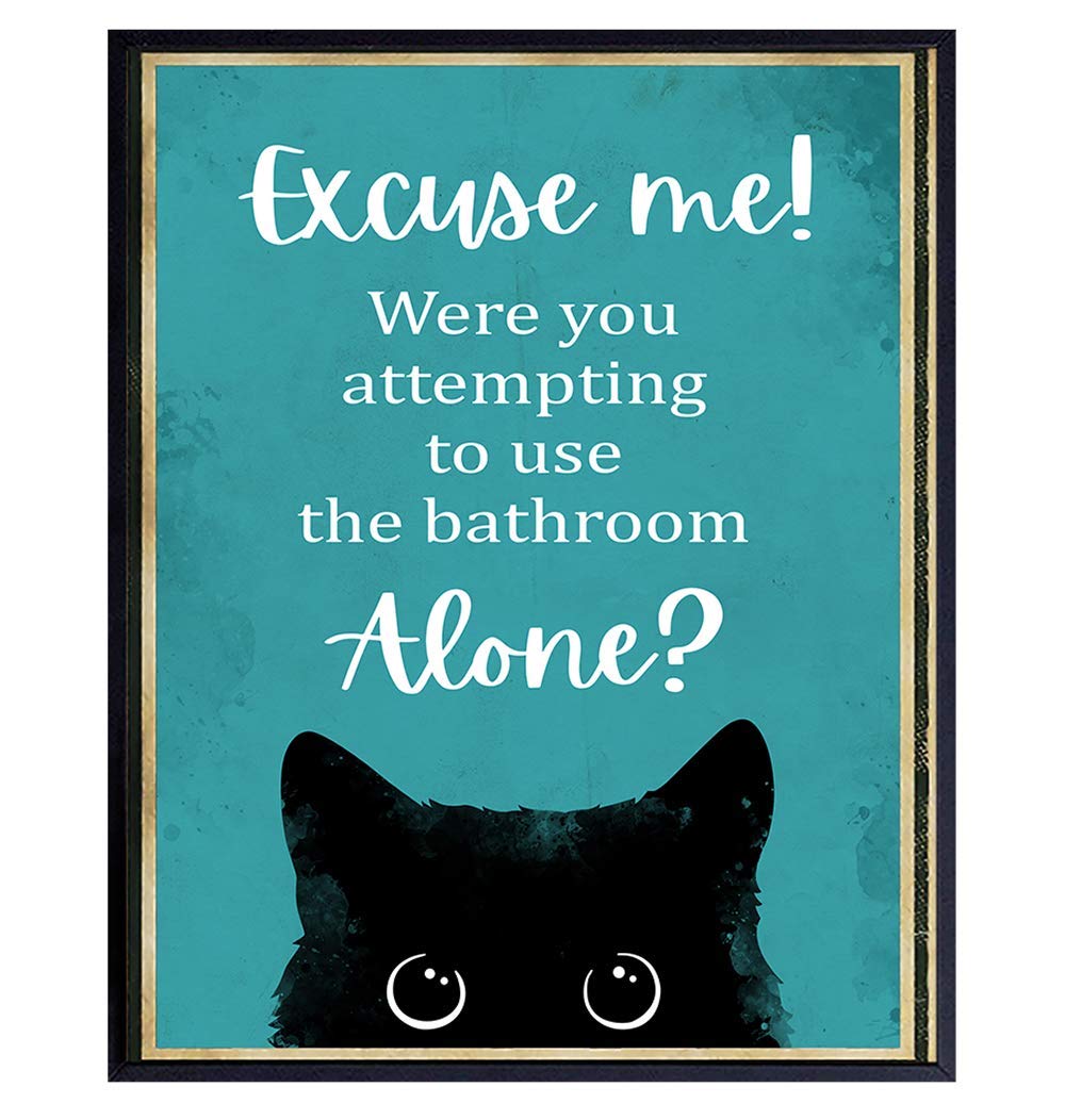 Cat Bathroom Decor Funny Bathroom Wall Decor Guest