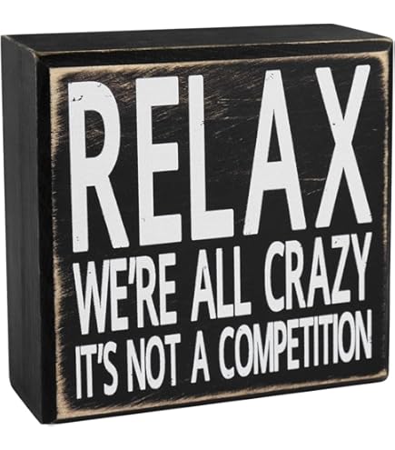 Primitives By Kathy Word Box Sign - 'Your Crazy Is Showing' Funny Home Decor