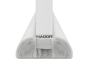 HADOR Door Draft Stopper Noise Blocker 38 Inches for Bottom of Door, Grey Twin Triangular Under Door Draft Stopper Seal Gap Machine-Washable Air Blocker
