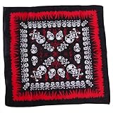 HDE 100% Cotton Bandana - Assorted Skulls Print