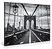 Large Canvas Print Wall Art – Brooklyn Bridge Walk – 40x30 Inch New York Cityscape Canvas Picture Stretched On A Wooden Frame – Giclee Canvas Printing – Hanging Wall Deco Picture / e4262