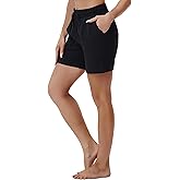 BUBBLELIME 5"/10" Women's Active Yoga Lounge Bermuda Shorts Workout Running Shorts with Elastic Waist Pockets Fitness Gym