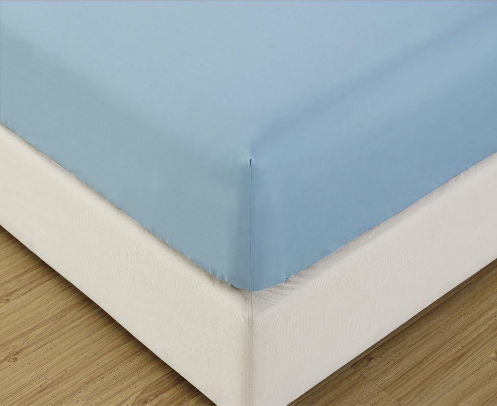 Mellanni Fitted Sheet Queen Blue-Hydrangea - Brushed Microfiber 1800 Bedding - Wrinkle, Fade, Stain Resistant - Deep Pocket - 1 Single Fitted Sheet Only (Queen, Blue Hydrangea): Home & Kitchen