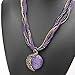 LNKRE JEWELRY Vintage Bohemia Vivid Purple Peacock Pendant Necklace with Opal Crystal A4