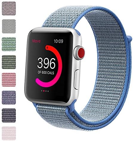 iMoway Apple Watch Band 38mm/42mm Sport Loop iWatch Band (Adjustable Velcro) for Apple Watch Series 1/2/3 Sport Edition