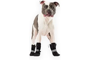 Canada Pooch Dog Winter Boots - Paw Protection, Anti-Slip Dog Shoes with Reflective Strap, Easy On for Small Medium Large Dog Booties - Black, Size 2
