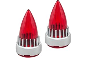 BOSYCY Motorcycle Bullet Turn Signals' Lens Covers 2 Pack, Red Rear Tail Light Lense Universal fit Harley Softail Street Glide Sportster Dyna Fatboy Heritage Deluxe Bikes Accessories