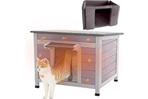 AIVITUVIN Cat House for Outdoor Cats Insulated Feral Kitty Shelter with Warm Liner for Winter Waterproof Samall Animal Cage for Cats,Rabbits,Bunnies,Dogs