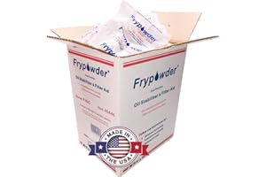 MirOil P46C Fry Powder Oil Stabilizer and Filter Aid, 46 x Size C Portion Pack(160ML Each) Fry Powder, Food Centers Cook Hotter, Deep Fryer Cooking Oil Saver Helps Save Grease & Remove Carbon Deposits