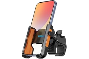visnfa Upgraded Bike Phone Mount Holder,[1S Quick Release][Camera Friendly] Motorcycle Phone Mount,360°Rotatable,Suitable for Handlebar Diameter 0.866"-1.77" and More 4.5"-7.0" Smartphone
