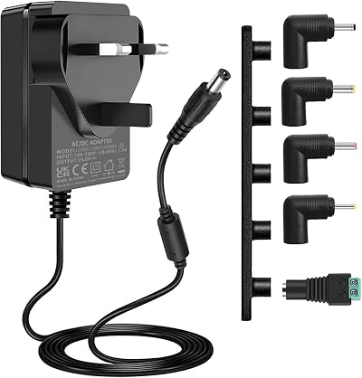 AmzFwing 24V 1A Power Supply Adapter 100-240V AC to DC 24W Transformer