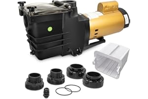 XtremepowerUS 1.5HP Swimming Pool Pump High-Flow Spa Above In-Ground 2" NPT Variable Speed, 230V Fitting Included