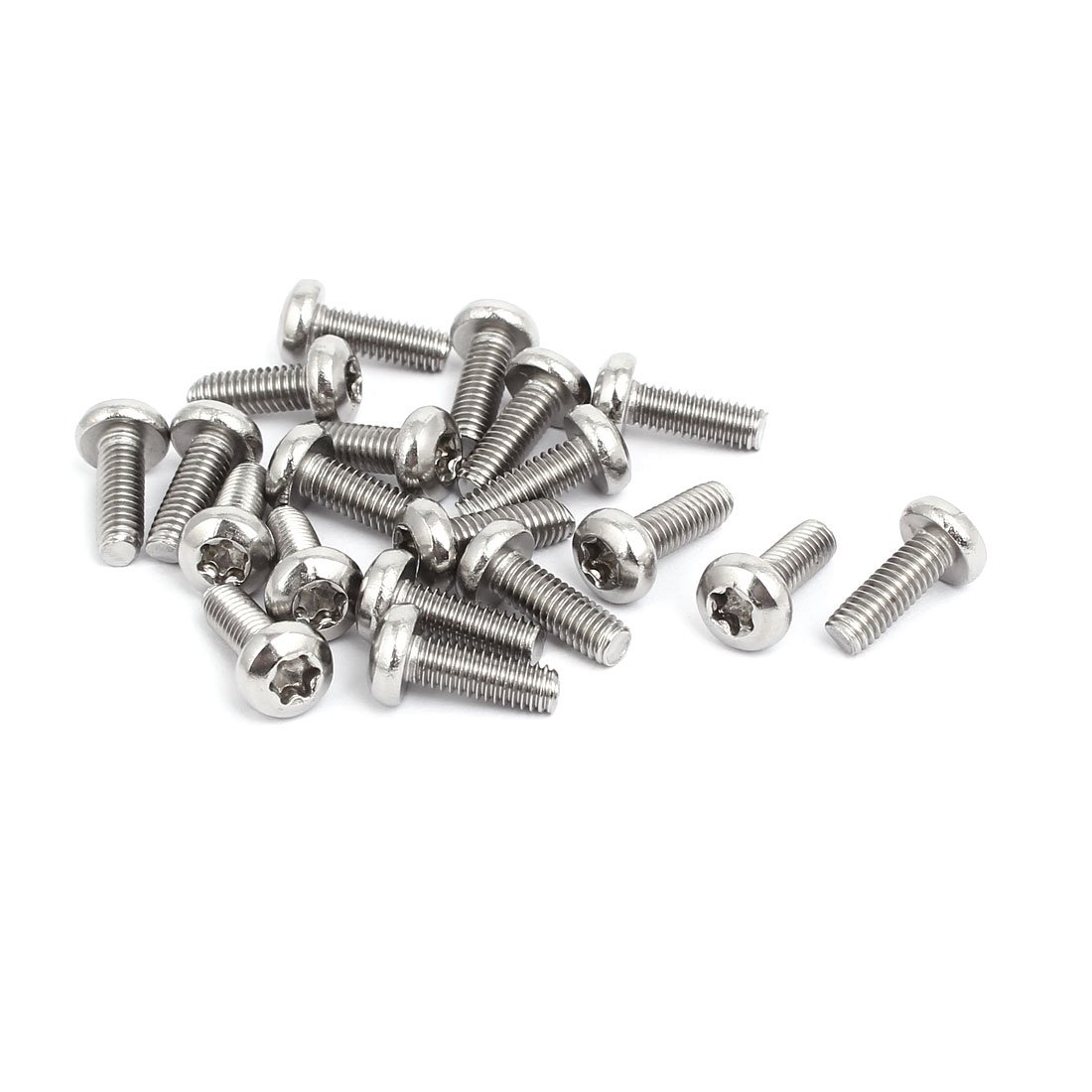 Sourcingmap M4x12mm 304 Stainless Steel Button Head Torx Screws Bolts T20 Drive 20pcs