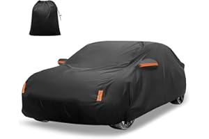 X AUTOHAUX Car Cover for Honda Accord Sedan/Coupe 210D-PU Outdoor Full Car Cover All Weather with Door Zipper for Waterproof Windproof Sun Rain Snow Protection