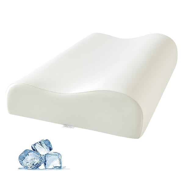 LUCKYCLOVER CERVICAL NECK PILLOW FOR SLEEPING, CONTOUR MEMORY FOAM PILLOWS FOR SLEEPING, ADJUSTABLE ERGONOMIC BED PILLOW,SUPPORT FOR SIDE BACK STOMACH SLEEPERS(WHITE)