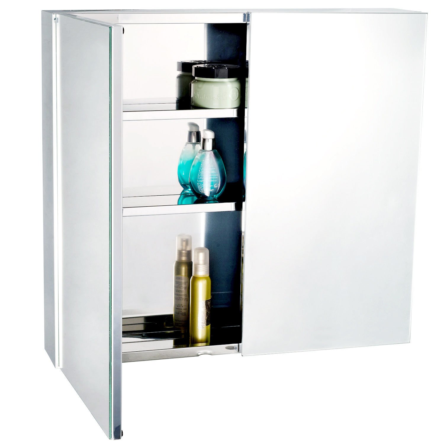 Stainless Steel Wall mounted Bathroom Mirror Storage