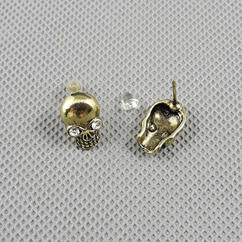 1 Pairs Earrings Ear Earring Supplies Hooks Stud Cuff Clip Punk XF010F Pair Skull