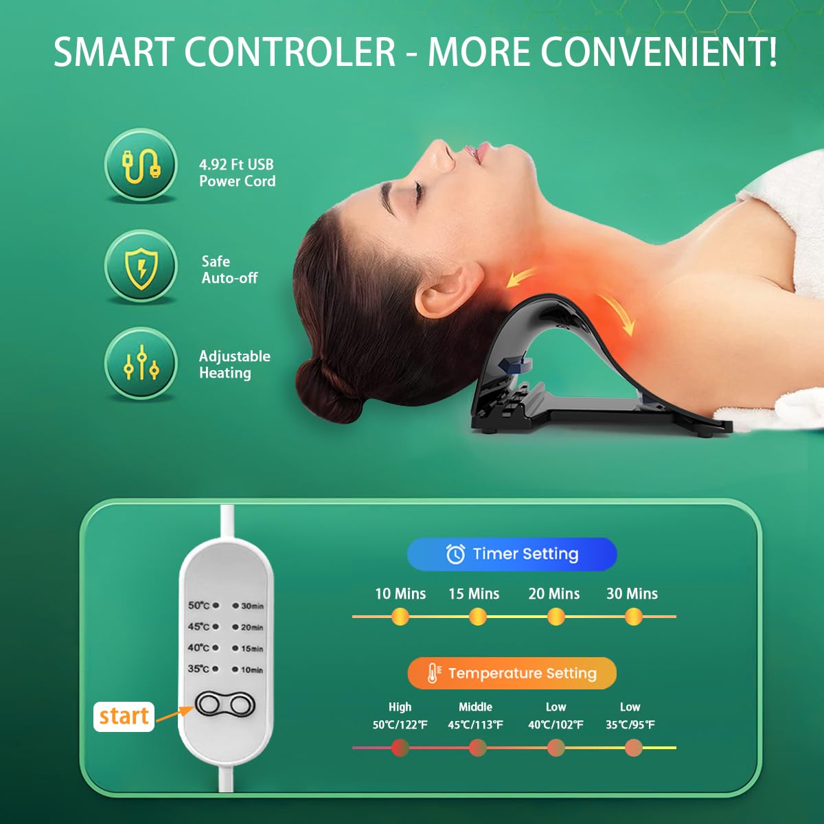 Mua GearMucho Heated Neck Stretcher for Pain Relief, Instant Heating ...