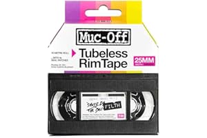 Muc-Off Tubeless Rim Tape, 25mm - Adhesive Bike Tire Liner, Tubeless Tape for MTB/Road/Gravel Bikes - Tubeless Kit Including 10m Roll of Bike Tape
