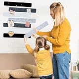 Vuzvuv 8Pk Cork Board Strips Black White Grey Pushpins Clips Self-Adhesive Felt view 5