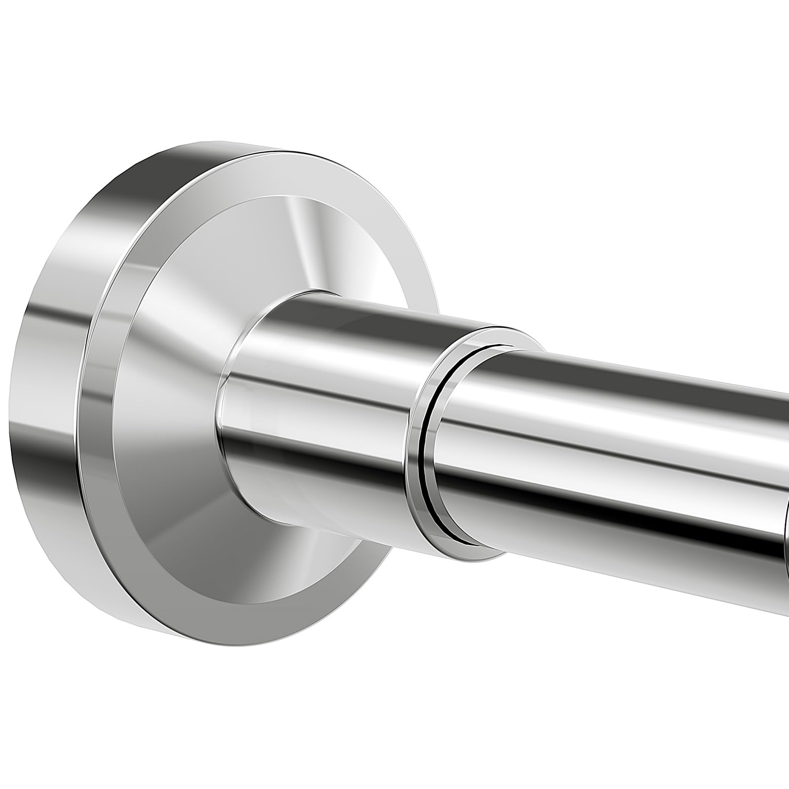 Photo 1 of Bonpally Shower Curtain Rod 32-75 Inches Adjustable, Non-Slip Spring Tension Shower Rod Stainless Steel for Bathroom, No Drilling, Chrome