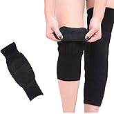 Flycheers Unisex Cashmere Knee Brace Pads Knee Warmers Thicken Lengthen Breathable Elastic Knees Sleeves Support Protector