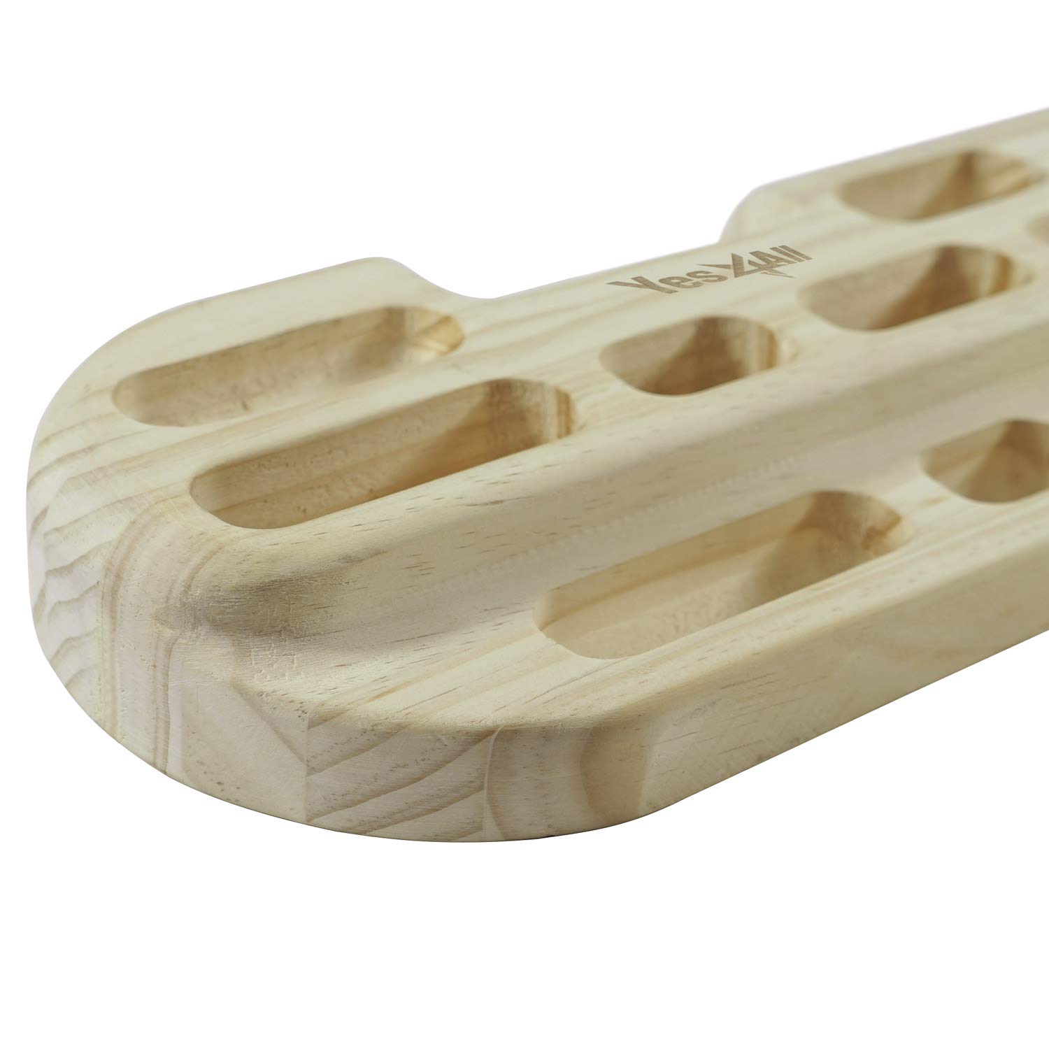 Yes4All Wooden Hang Board/Climbing Board for Doorway - Hand Strengthener Equipment for Training Finger, Grip and Pull Up