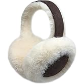Kedofe Ear Muffs for Winter Women Foldable Fuzzy Cold Outdoor Earmuffs Soft Faux Furry Ear Warmers Covers