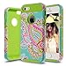 iPhone 5S Case,iPhone SE Case,AnnBay(TM) for iPhone 5S 2in1 High Impact Hybrid Dual Layer Case Heavy Duty Case Armor Cover Case with Totem Pattern (Green)