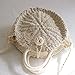 Straw Handbags for Women Beach Large Shoulder Summer Top Handle Crossbody Round Purse Ladies Woven Rattan Fashion Crochet Small Beige with Buckle style 1