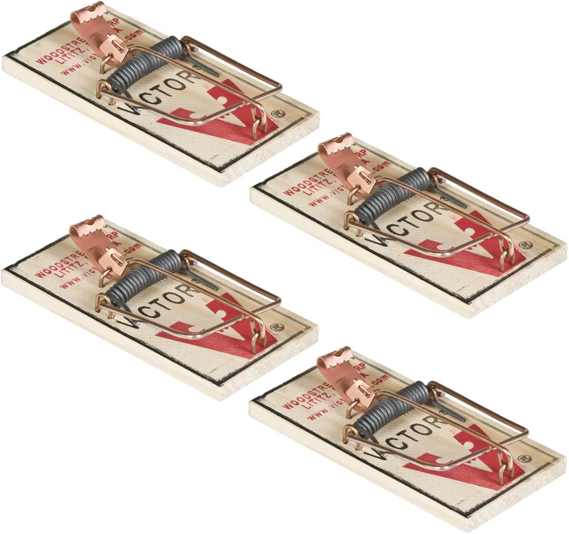 Victor Metal Pedal Mouse Trap, Pack of 4 - M154 Wood Mouse Trap : Home Pest Control Traps : Garden & Outdoor