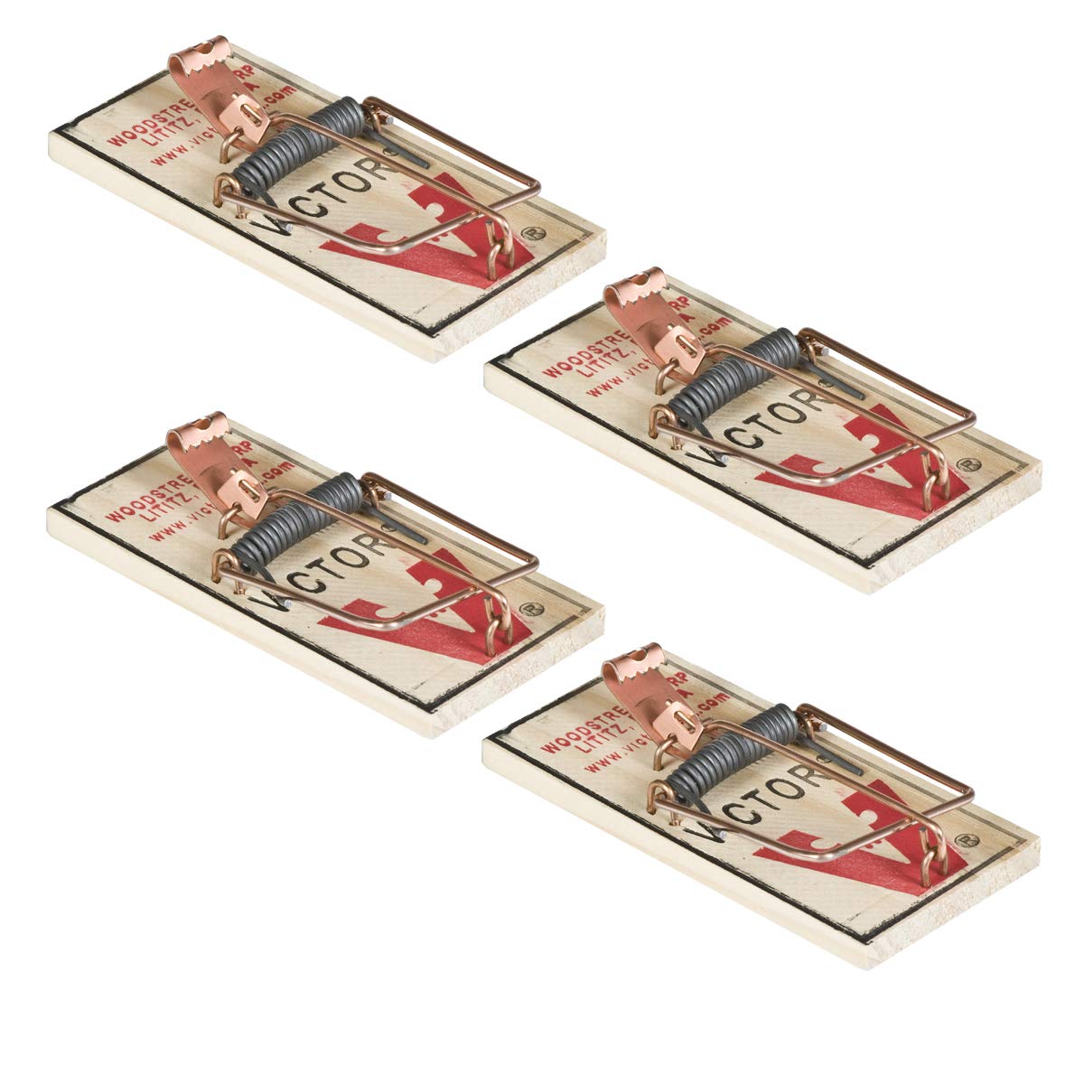 Victor Metal Pedal Mouse Trap, Pack of 64 - M154 Wood Mouse Trap
