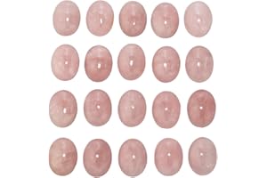 mookaitedecor 12pcs Oval Cabochon Gemstone CAB Flatback Stone for Jewelry Making
