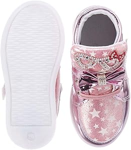 pink stars printed led shoes